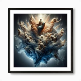 Jesus In The Clouds Art Print