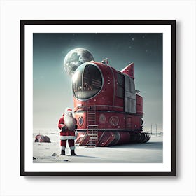 Myeera Santa Claus North Pole Strampunk Retro Futuristic Photo  75e294a9 3c57 4634 8e17 47d56a51fdd6 Art Print