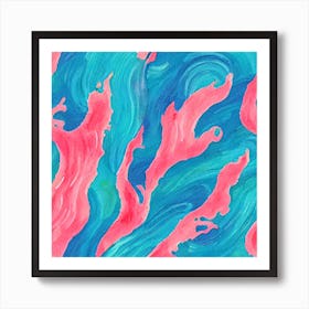 Fire in the depths of the ocean Art Print