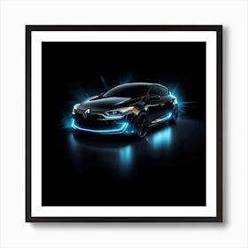 Neon Illuminated Concept Megane Art Print