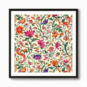 Lily Lane London Fabrics Floral Pattern 6 Art Print