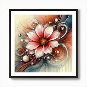 Abstract Flower Painting 12 Art Print