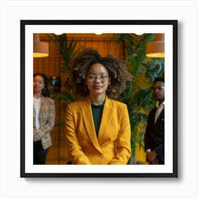 Portrait Of African American Business Woman Art Print