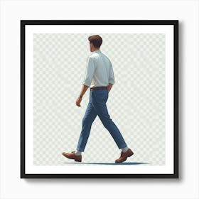 Man Walking 2 Art Print