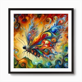 Abstract Metamorphosis - "Butterfly from Chaos" Art Print