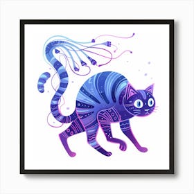 Blue Cat 20 Art Print