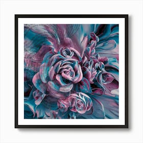 Abstract Roses 1 Art Print