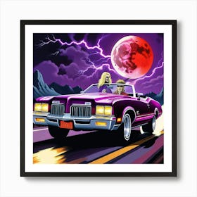 Night At The Drive In Art Print