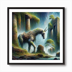 Unicorn In The Forest Art Print