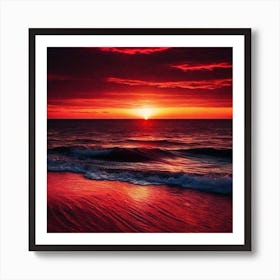 Sunset On The Beach 573 Art Print