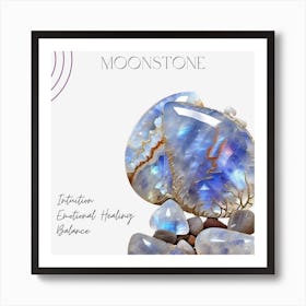 Moonstone Crystal 1 Art Print