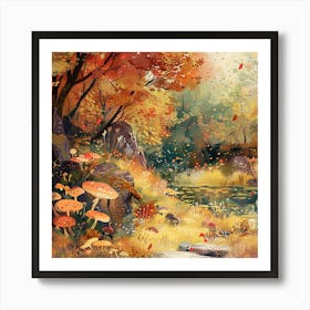 Beautiful Fall Scenery Art Print