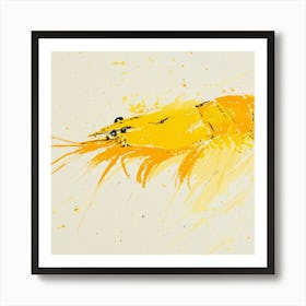 Yellow Shrimp 1 Art Print