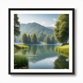 Lake In The Forest 5 Art Print