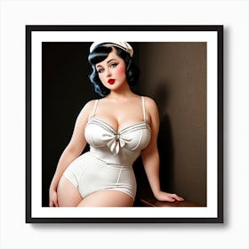 Curvy Pinup Art Print