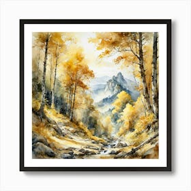 Forest Of Yellow Leaves Art Print