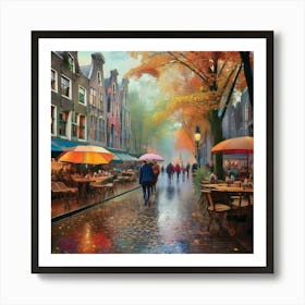 Rainy Day In Amsterdam 13 Art Print