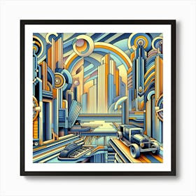 Futuristic City 28 Art Print