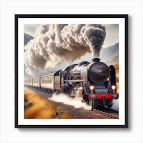 Steam Train In Scotland 1 Art Print