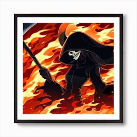 Grim Reaper Skeleton Art Print