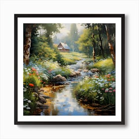 Tranquil Rivulet Reverie Art Print