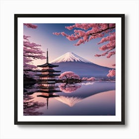 Pink Cherry Blossoms 8 Art Print