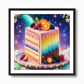 Rainbow Cake Art Print