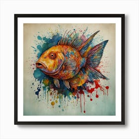 Fish Painting 1 Art Print