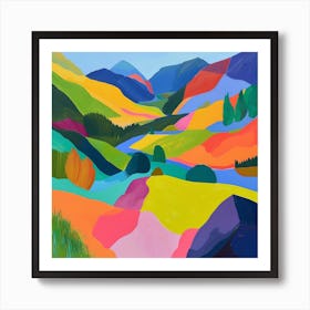 Abstract Travel Collection Queenstown New Zealand 1 Art Print