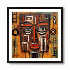 African Mask 4 Art Print