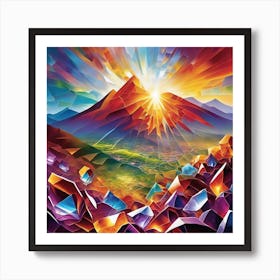 Mountain Of Crystals Art Print