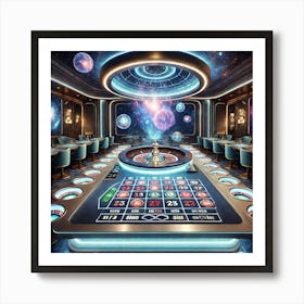 A Futuristic Casino Game Called Stellar Roulette, Art Print