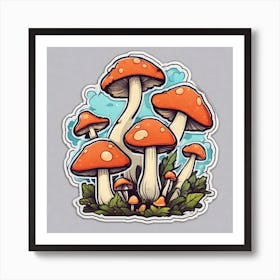 Mushroom Painting Art Print