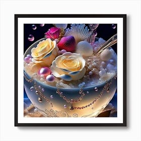 Pearls In A Bowl Art Print