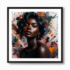 Beautiful Black Woman Art Print