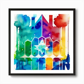 Rainbow Castle Art Print