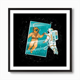 The Other Side Of The Mirror Square Art Print