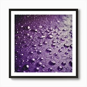 Purple Raindrops Art Print
