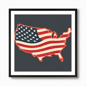 Map Of The United States Art Print