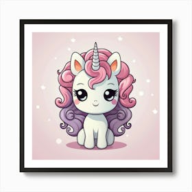 Cute Unicorn 367 Art Print