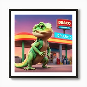 Draco Gas Station Art Print