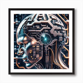 Cyborg Head 28 Art Print