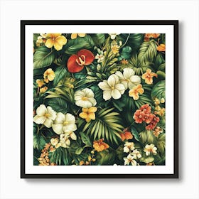 Tropical Flowers Art 6 Art Print