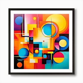 Abstract Piece Using Vibrant Colors Happy Art Print