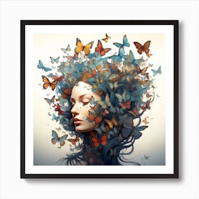 Thinking Butterflies Art Print