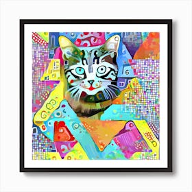 Kitten Cat Pet Animal Adorable Fluffy Cute Kitty Art Print