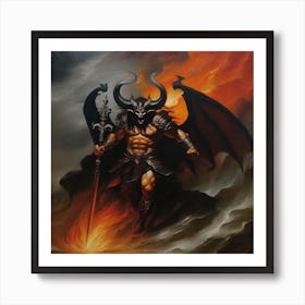 Demon Of Fire Art Print