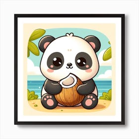 Cartoon Panda Art Print