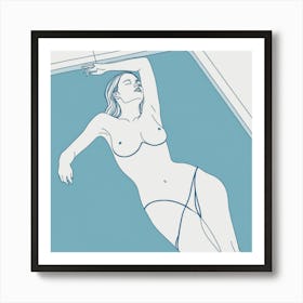 Woman In A Bathing Suit Art Print