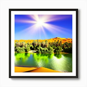 Sahara Desert Landscape Art Print